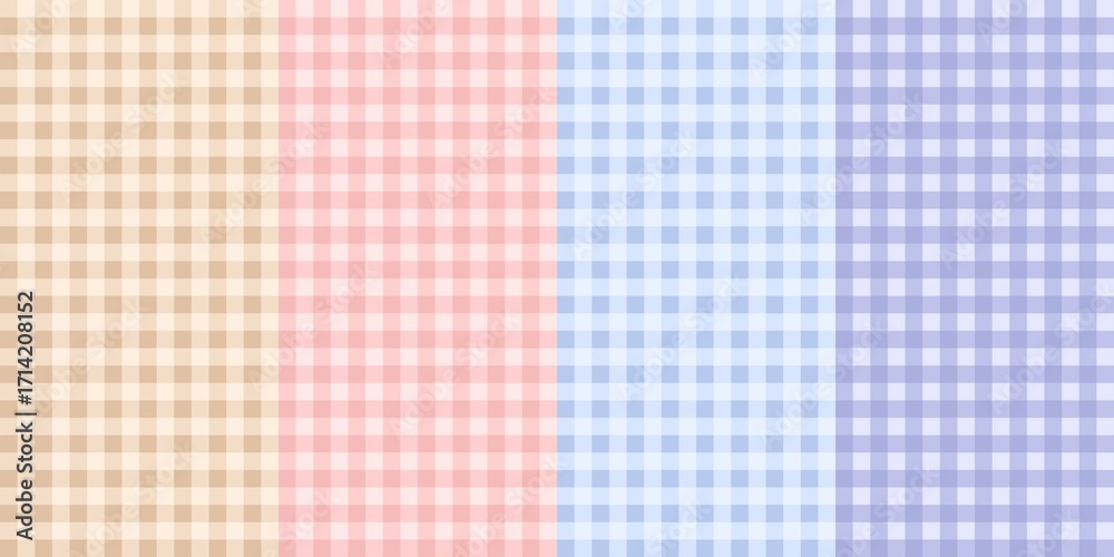 custom made wallpaper toronto digitalBeige, pink, light blue, and lavender gingham pattern background. Pastel checkered fabric seamless pattern. Cute plaid textile design. Seamless patterns with soft pastel gingham checks.