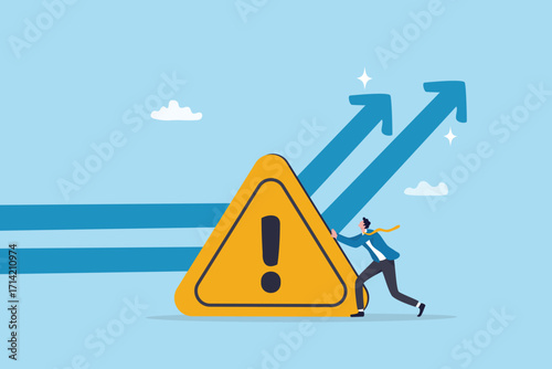 Change or transformation for business to survive and win competition, change direction for growth, improvement, solution to reform, alter or upgrade, businessman push sign to change arrow direction.