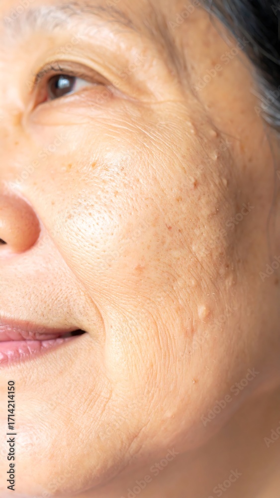 Fototapeta premium Close-up of skin with blemishes