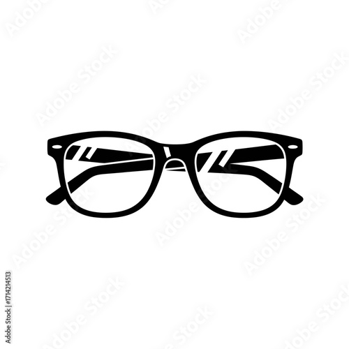Black Glasses with Clear Lenses - A Stylish Eyewear Accessory.