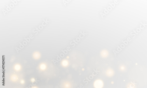 Golden glittering light with glowing sparkle and festive dust, bright flare effect and shiny flash in elegant abstract background for holiday fantasy design illustration.