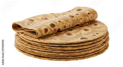  stack of folded chapatis
