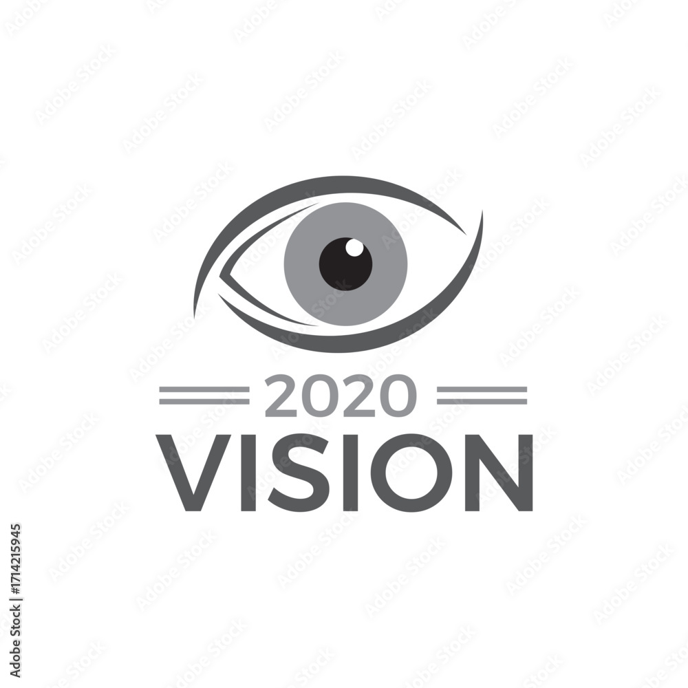 Obraz premium 2020 vision logo featuring a stylized eye design