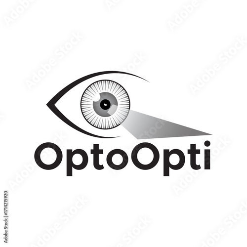 Optoopti eye logo with a modern design