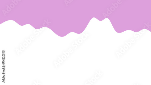 Abstract wavy purple border on a clean white background, perfect for sweet treats, spring designs, or modern graphic elements. Ideal for food, party, or brand visuals.