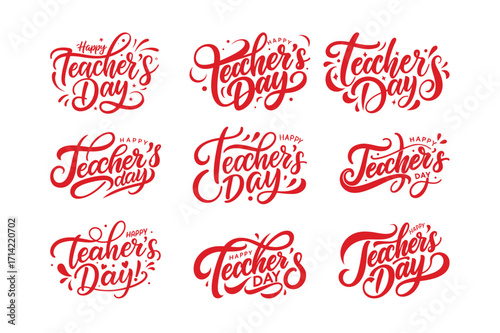 Happy Teacher's Day Typography Design – Creative Lettering Artwork