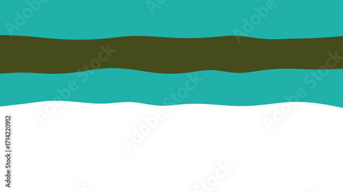 Abstract background with wavy teal, olive green, and white bands, offering a serene and clean aesthetic for design projects or nature-inspired themes.