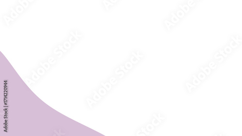Soft lavender curve gracefully flowing on a pristine white background, creating a minimalist and tranquil abstract design. Ideal for clean backdrops or elegant graphic elements.
