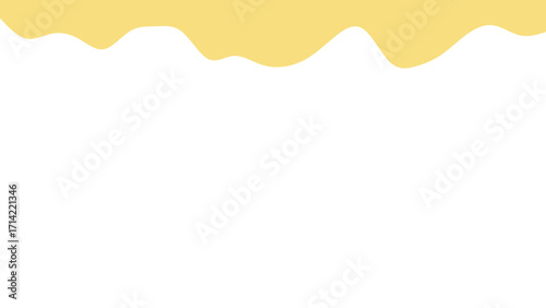 Smooth yellow wave border on a clean white background, creating a minimalist, organic design element. Ideal for headers, banners, or abstract food concepts.