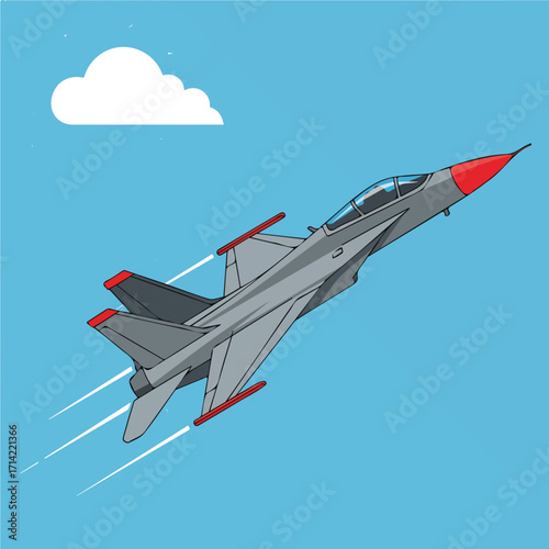 Fighter jet vector design for animation and icons