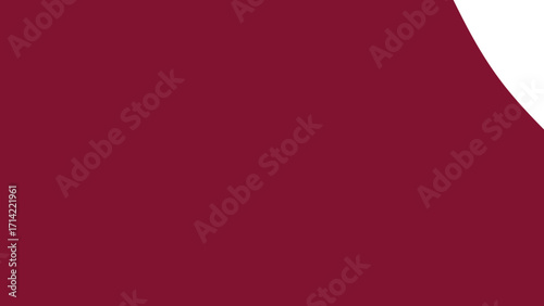 Modern abstract background featuring a rich burgundy red field with a clean, subtle white curved edge, ideal for graphic design, branding, and presentations.