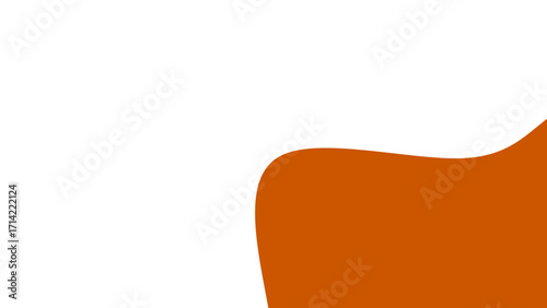 Clean, modern abstract background featuring a flowing curve of deep orange against white. Ideal for graphic design, presentations, or website elements.