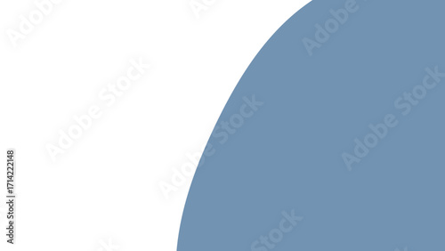 Minimalist abstract background featuring a soft blue-grey curved shape against a pure white space. Ideal for modern design, presentation, or branding.