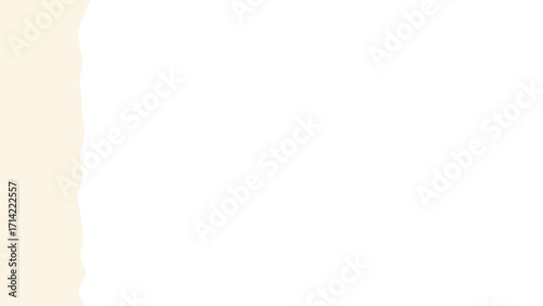 Clean, simple white background with a subtle wavy beige border on the left, offering ample copy space for design or presentation.