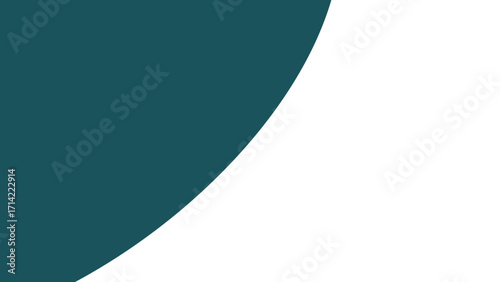 Clean, modern abstract background with a smooth curved division between deep teal and white, offering versatile design space for branding, web, or presentations.