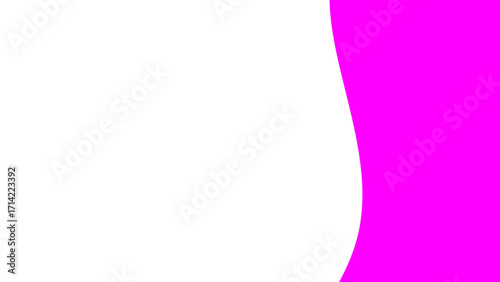 Dynamic abstract background featuring a bold magenta curved shape contrasting with pristine white space, ideal for modern design, advertising, or presentations.