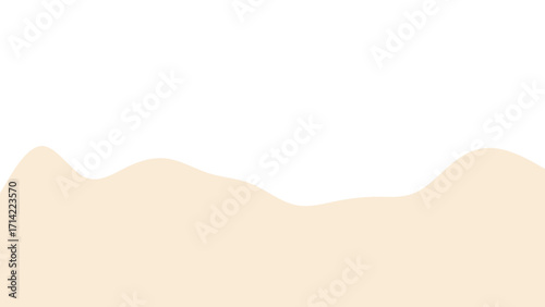 Soft, undulating beige waves on a pristine white background, creating a calm and minimalist design. Ideal for digital media, product branding, or gentle lifestyle aesthetics.
