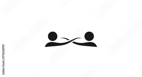 Abstract figures showing connection unity and partnership.