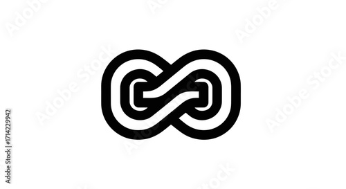 Intertwined Infinity Symbol: A Continuous Loop of Connection and Timelessness.