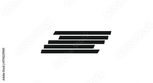 Abstract parallel lines graphic design element.