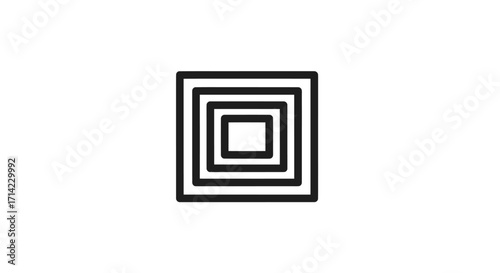 Abstract geometric pattern of nested squares creating a visual depth effect.