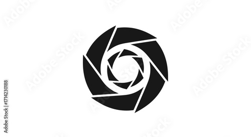 Abstract Geometric Aperture Symbol Design with Radial Symmetry.