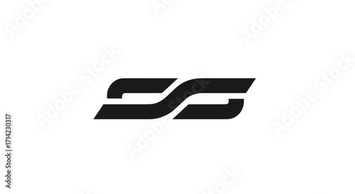 Abstract design modern logo intertwined letters minimalist style bold lines unique symbol.