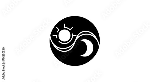 Yin and Yang Symbol of Balance and Harmony.