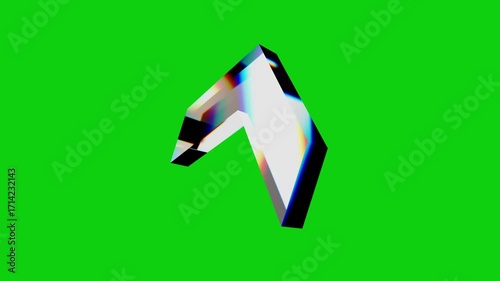 vector illustration of a green and white flag
