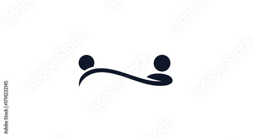 Stylized figures connected by a flowing line symbolizing unity and partnership.