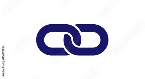 Interlocking Chain Links Symbolizing Connection and Unity in Dark Blue.