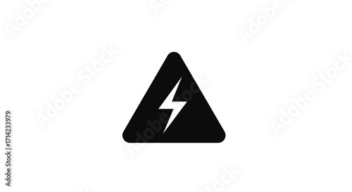 Black triangle with lightning bolt symbol warns of electrical hazard danger.