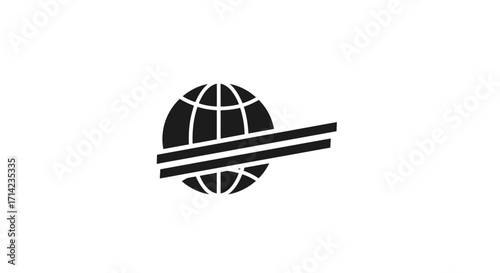 Global network connection interruption symbol.