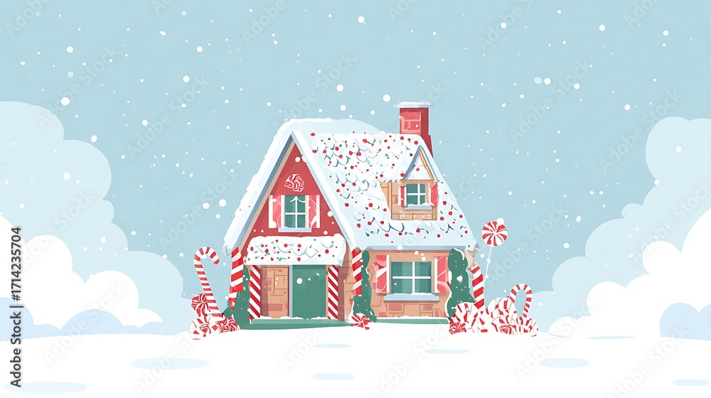 Fototapeta premium Flat cartoon animation of. Christmas pyramid isolated on the white background 