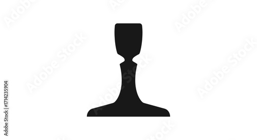 Silhouette of a Vignole rail profile a common type of railway track.