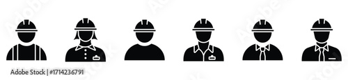 Construction and Maintenance Worker Icon Design