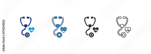 Doctor Icon Set Multiple Style Collection