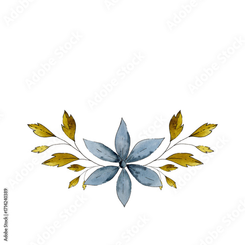 Watercolor frame of flowers. Design of postcards, greetings, for things, textiles
