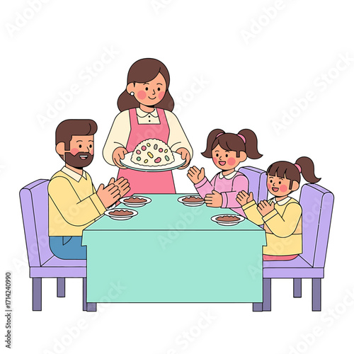Proud parents crying tears of joy at their child's graduation ceremony. A heartwarming family illustration of a major life milestone and academic success