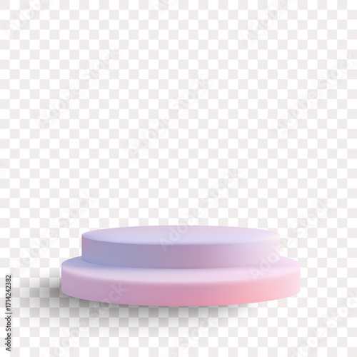 Two-tier podium for product display on a transparent background. Eps 10