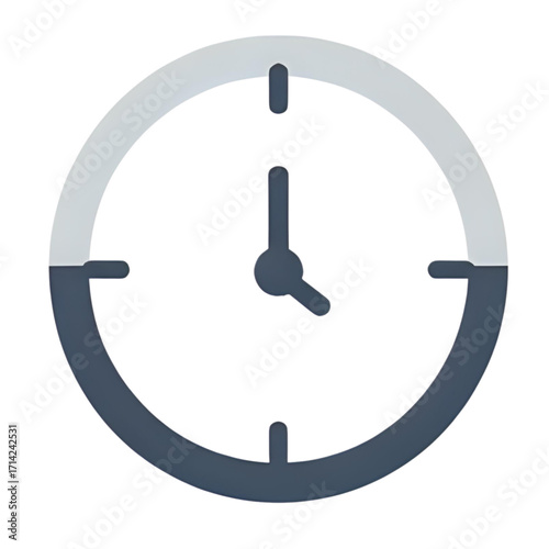 Time Management A simple clock icon to illustrate schedules, deadlines, and concepts of timing