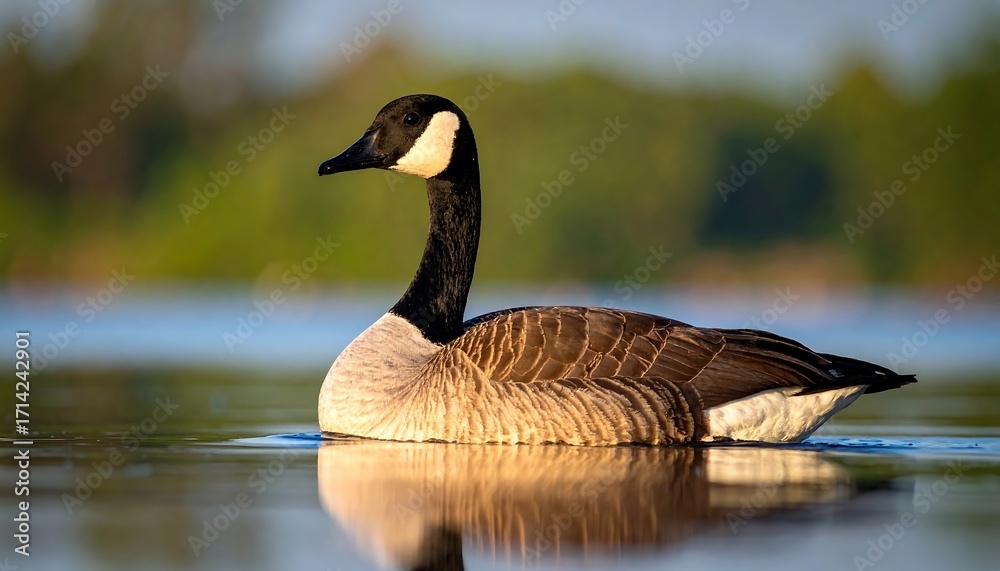 Obraz premium Canada goose on tranquil water