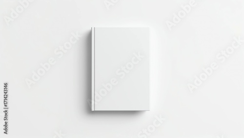 blank realistic book, closed organizer or photobook cover template. Front view of notepad or diary with binding mockup for catalog, children book, menu