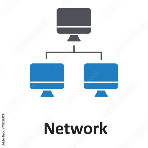 Computer network Vector Icon which can easily modify or editComputer network Vector Icon which can easily modify or edit