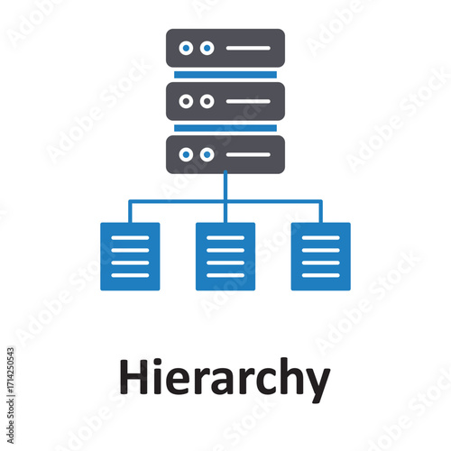Data hierarchy Vector Icon which can easily modify or edit
