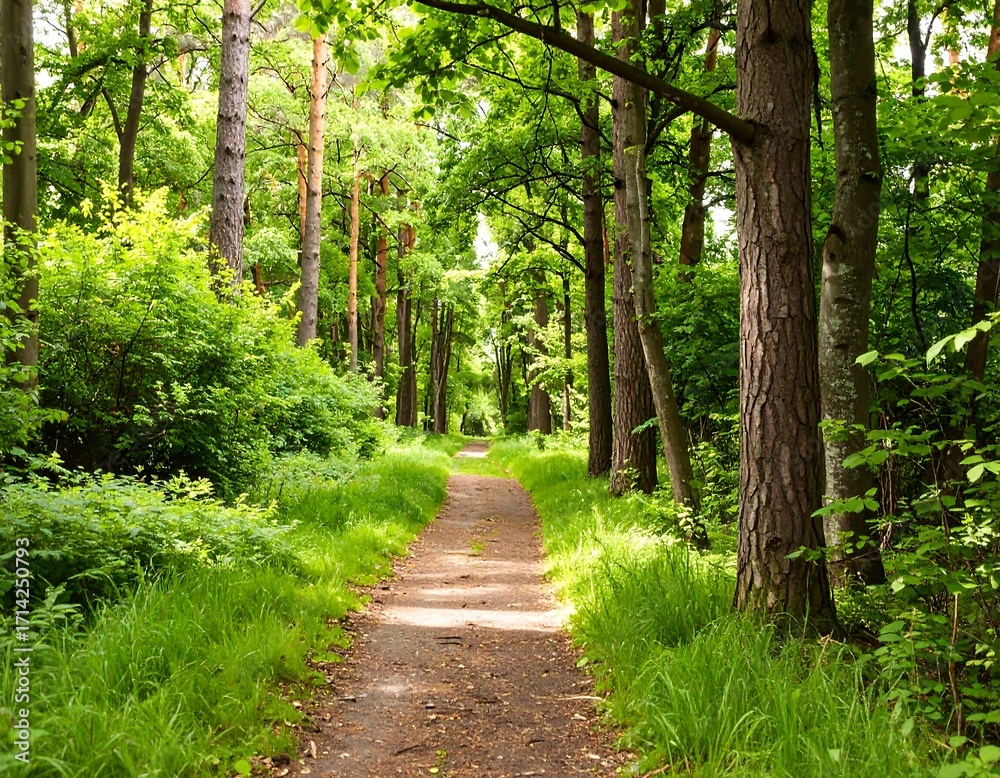 Fototapeta premium Sunlit forest path