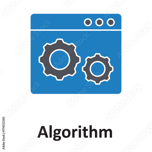  Algorithm,  Vector Icon which can easily modify or edit