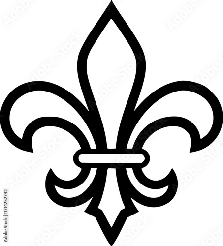 fleur de lis icon vector with trendy design
