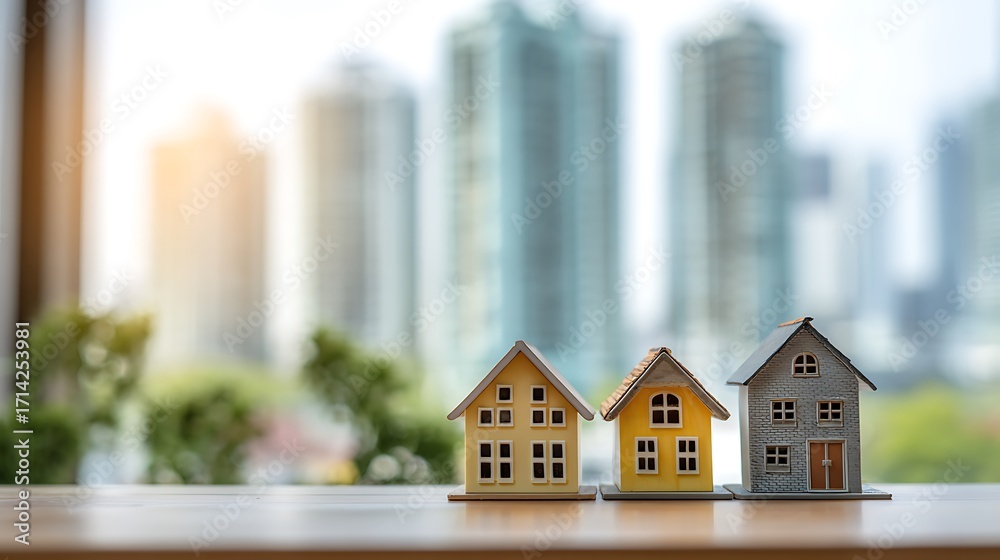 Fototapeta premium Small houses modles and architecture for city building 