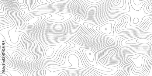 White geometric topo map wave line discovery background, topographic map pattern featuring stylized contour lines that represent elevation, beautiful white and black contour topo wavy pattern map.